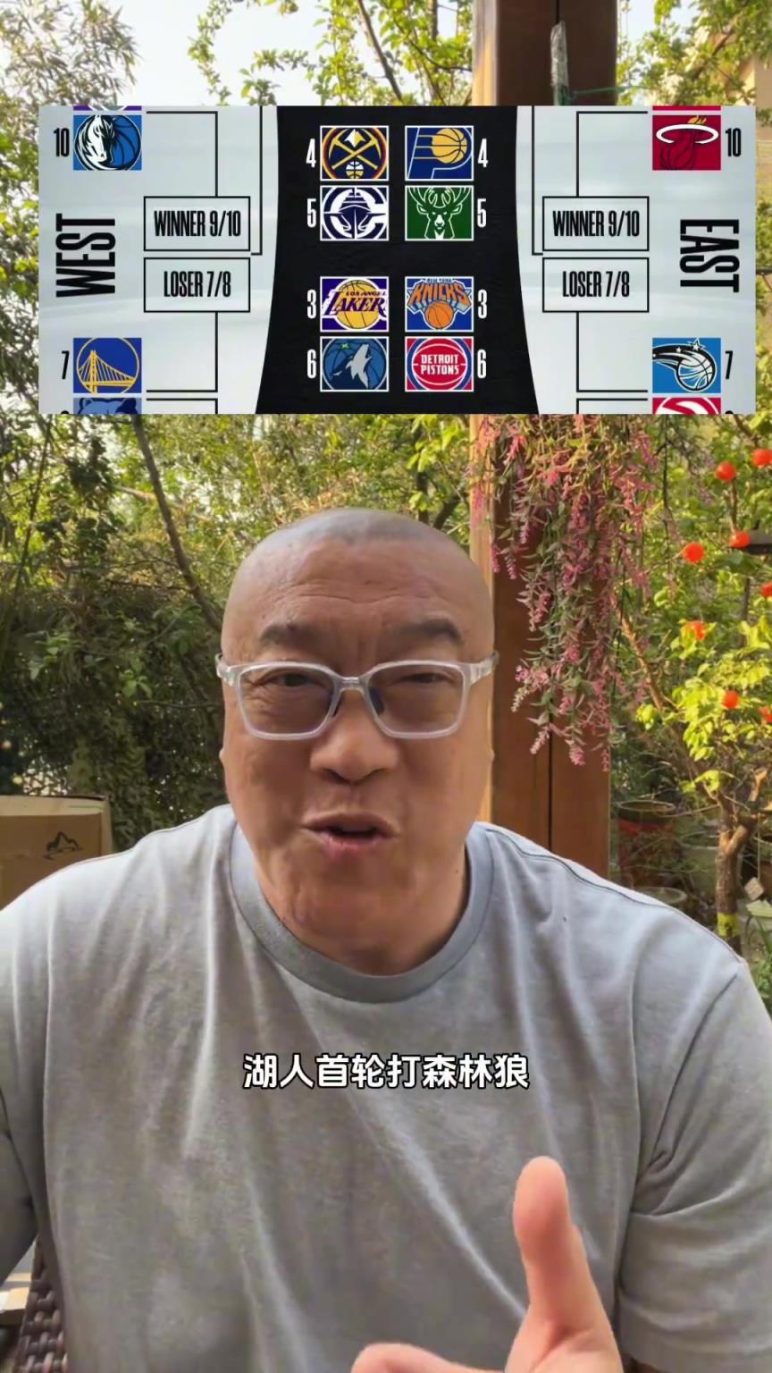 湖人打森林狼！馬?。褐灰獤|契奇像上賽季打戈貝爾那樣就行